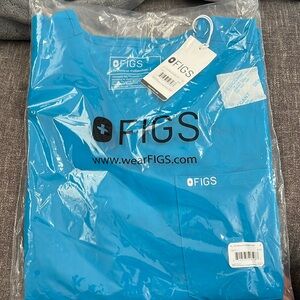 Figs Catarina Extemes Scrub Top in Electric Blue